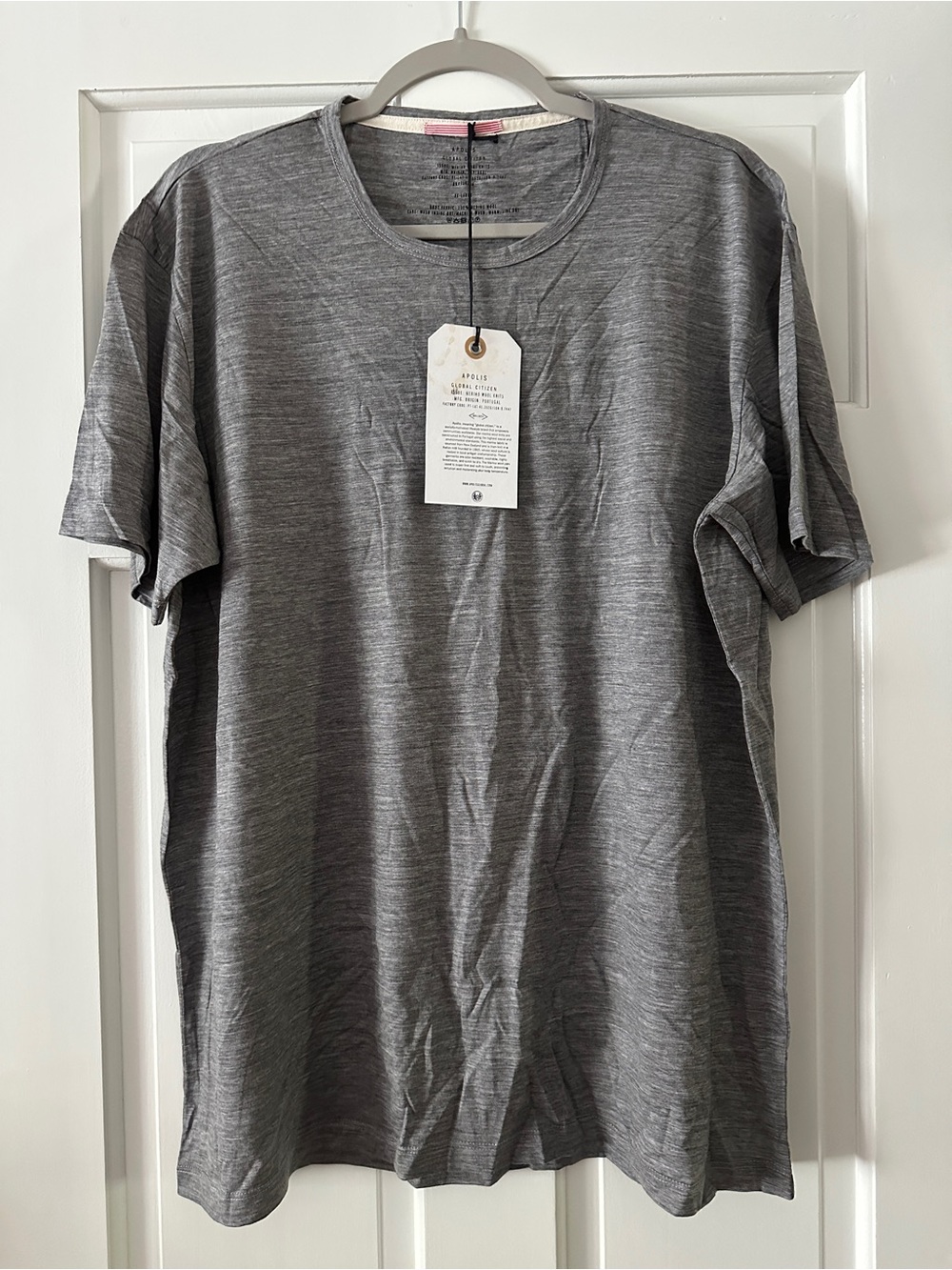 NWT Apolis Global Citizen 100% Merino Wool Short Sleeve Crewneck T-Shirt